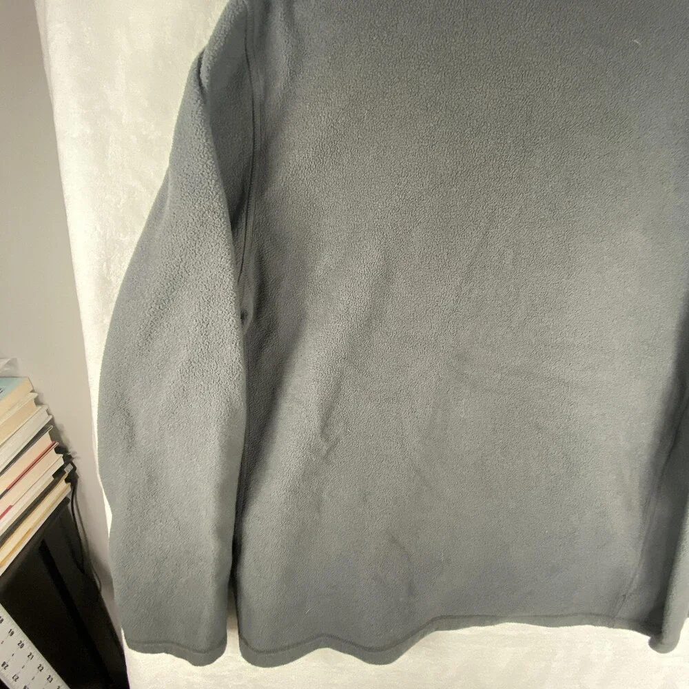 The North Face TKA 100 Glacier Fleece Jacket Mens Large Gray 1/4 Zip Pullover